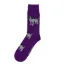 ShuttleSocks Adult Black And White Spaniel Socks - Purple - Size 8-12